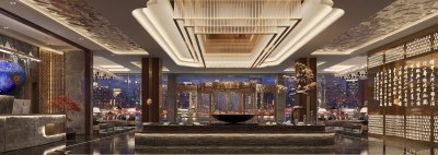 新中式洗浴中心大厅3D模型下载